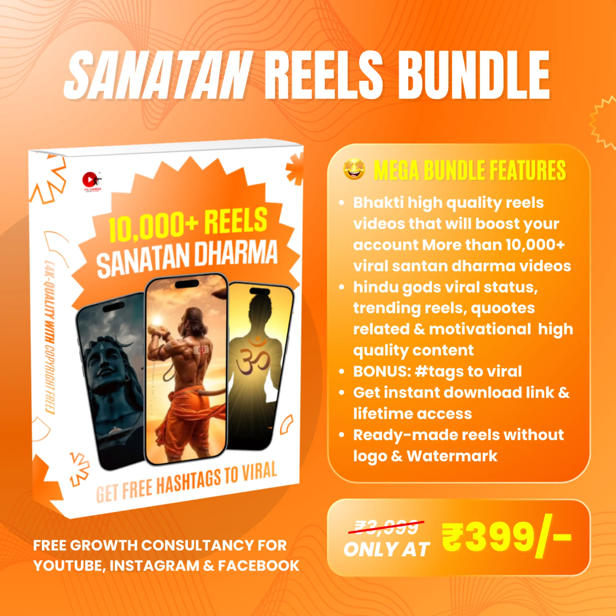 Bhakti Reels Bundle, Download Sanatan Dharma 10,000+ Reels